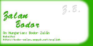 zalan bodor business card