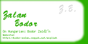 zalan bodor business card